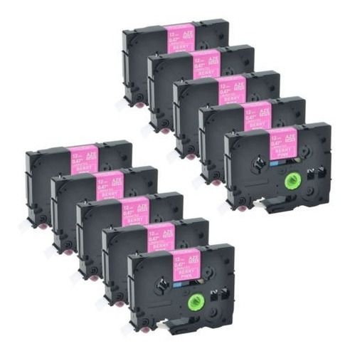 Imagen 1 de 5 de Blanco 10pk En Berry Pink Etiqueta Cinta 0.47 Ancho X 16,40