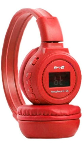 Diadema N65 Bluetooth Color Rojo