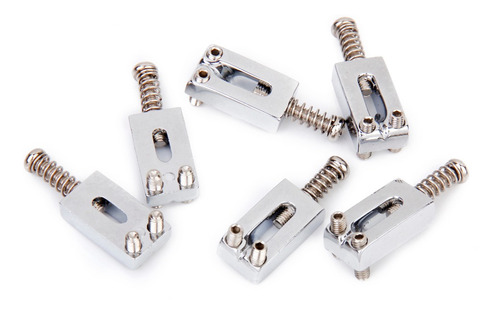 Imagen 8 de 11 de Set 6pcs Sillines De Puente Cromado Para Guitarra Eléctrica