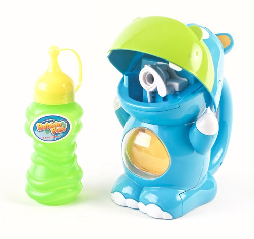 Imagen 3 de 6 de Burbujero Bubble Fun Hipopotamo Lanza Burbujas Frontal Edu