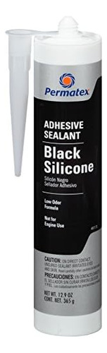 Permatex 81158 Sellador Adhesivo De Silicona Negra  3 Onzas 