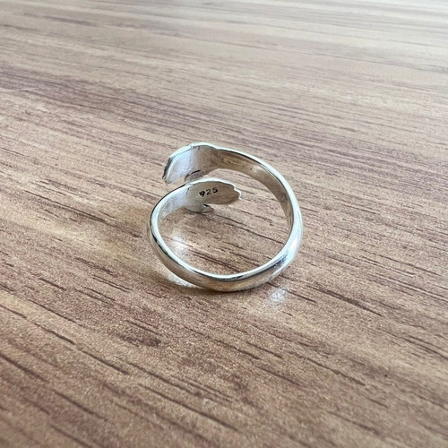 Imagen 5 de 10 de Anillo De Plata Ley 925 Abrazo Manitas Mujer Agalea