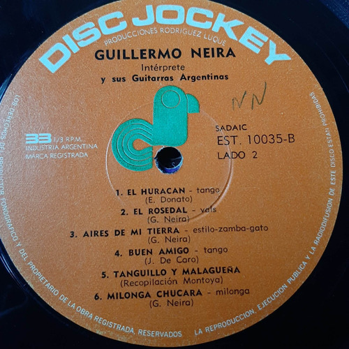 Sin Tapa Disco Guillermo Neira Sus Guitarras Argentinas T0