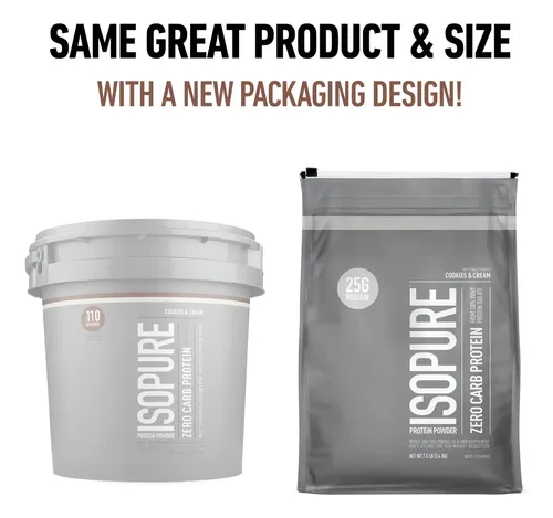 Proteina Isopure Zero Carb 7.5 Lbs Los Sabores Bolsa Sabor Cookies And Cream