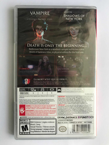 Vampire The Masquerade Nintendo Switch (sellado) (Usado)