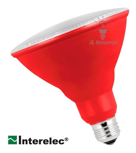 Pack 5 Lampara Led Par38 6w E27 Rojo