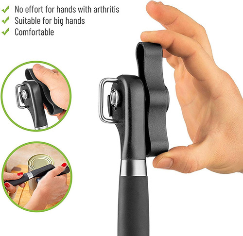 Abre Lata Manual Con Mango Blando Y Acero Inoxidable