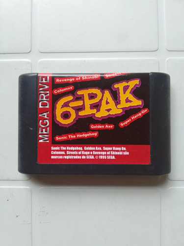 Cartucho 6 Pak Original Mega Drive Relabel (Usado)