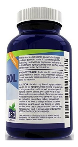 Resveratrol 500mg 180 Cápsulas - Nutrissence
