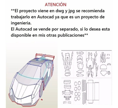 Planos De Lamborghini Diseño Construye Tamaño Real | Cuotas sin interés