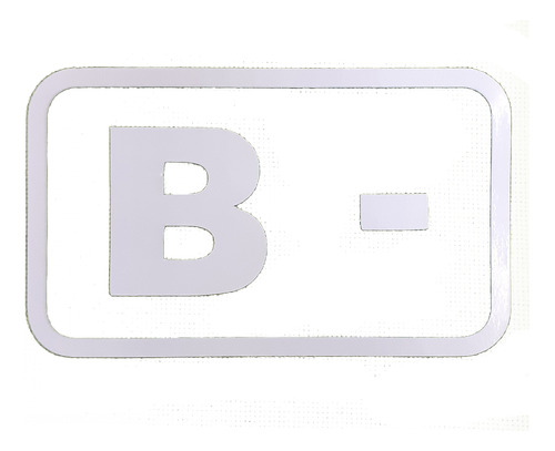 Calco Para Casco Grupo Sanguíneo Blanco B-