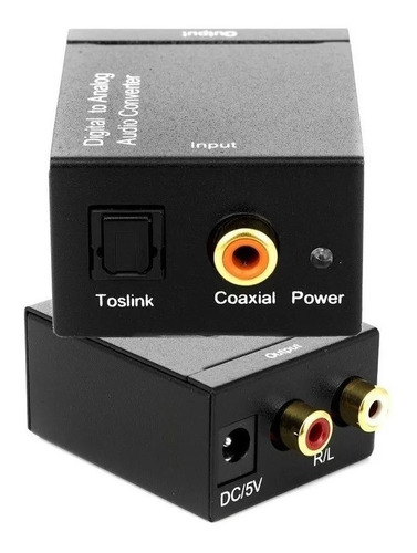 Adaptador Conversor Óptico Toslink E Coaxial S/pdif Para Rca