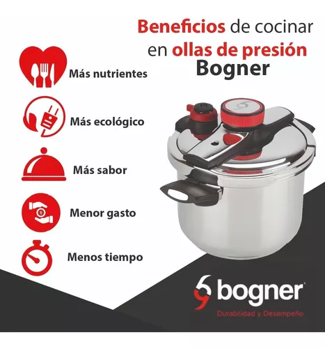 Olla de Presión Acero Inoxidable 6 Litros Bogner