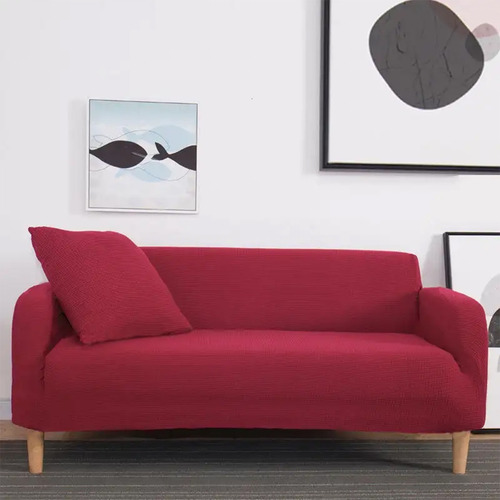 Imagen 2 de 10 de Funda Sofá 2 Cuerpos Cubre Sillón Elastica Tela Reforzada Gi