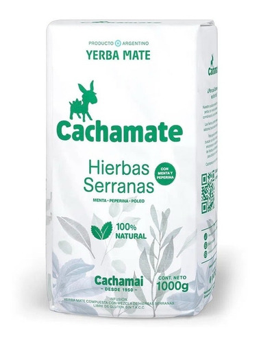 Yerba Cachamate Hierbas Serranas Menta Peperina 1kg Rinde +