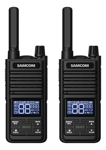 Samcom T2 Gmrs Radio Bidireccional, Walkie Talkies De Largo