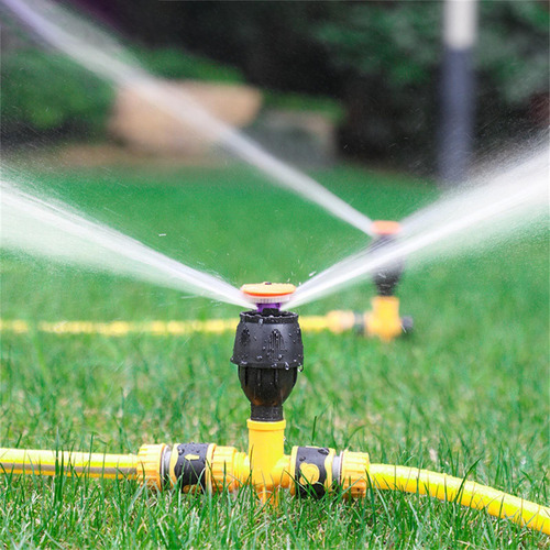 - Aspersor De Césped Rociador De Agua Giratorio Automático
