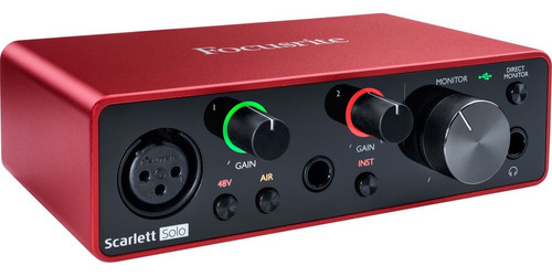 Interfaz De Audio Focusrite Scarlett Solo 2.ª  Gen