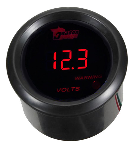 Medidor De Voltaje Digital Automóvil De 2  52mm Led Ro...