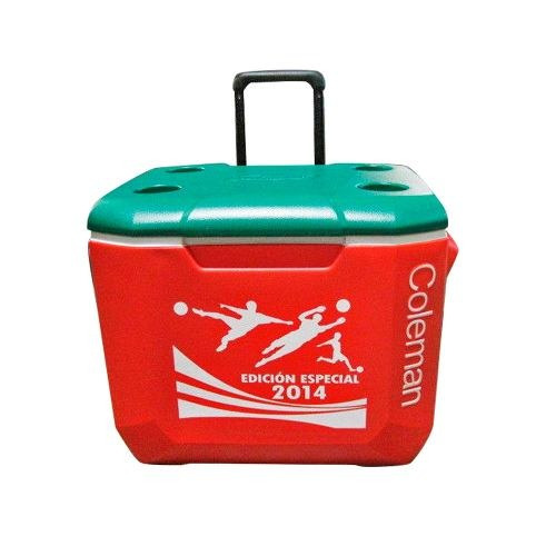 Hielera 60 Qts Roja De Camping Mexico Mundial Coleman Envio