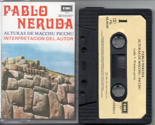 Pablo Neruda Alturas De Macchu Picchu Cassette Ricewithduck