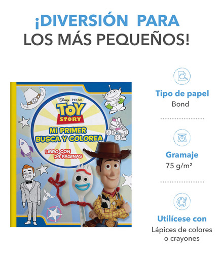Libro Para Colorear Toy Story Busca Y Colorea 24 Pgs