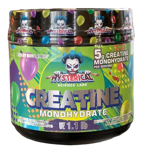 Creatina Monohidratada Hysterical 1.1 Lb 500g 100 Servicios Sabor Sin Sabor