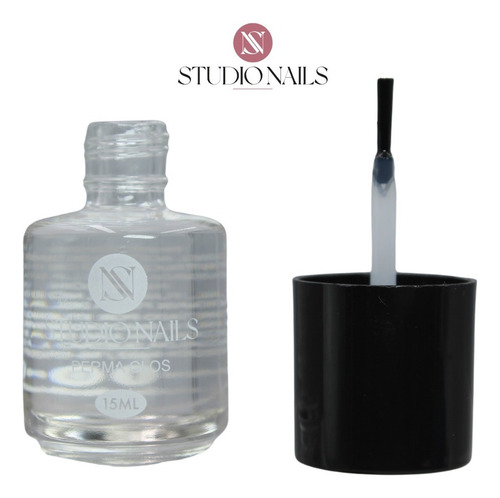 Esmalte Brillante Para Uñas. Permagloss 15ml. Studio Nails Color Transparente