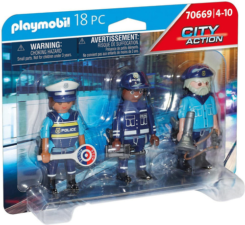 Playmobil - Juego De Figuras De Policía De Acción De La C.