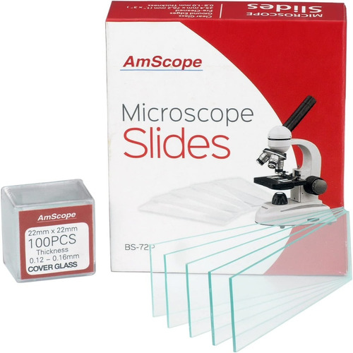  Portaobjetos De Microscopio 100 Piezas