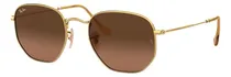 Comprar Lentes De Sol Hexagonal Marrón Ray-ban Dorado Rb3548n912443 Lentes De Sol Hexagonal Marrón Ray-ban Dorado Marrón Marrón Polished Gold Polished Gold