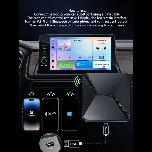 Caixa Inteligente Carplay Ai Box - Android Auto Para Carplay