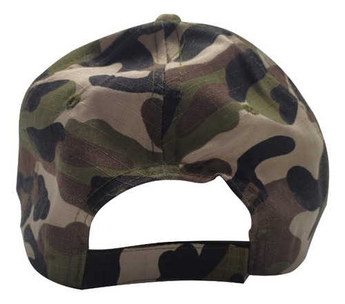 Imagen 3 de 6 de Gorra Operador Tractico Velcro Bordado Camuflado Regulable