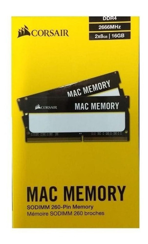 Imagem 1 de 5 de  Memória Ram Mac Memory 16gb Kit 2x8gb 2666mhz Para Notebook