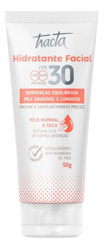 Tracta Hidratante Facial Pele Normal A Seca Fps30 50g