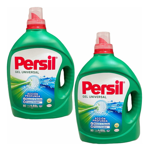 Pack 2x Detergente Ropa / Telas Persil Gel Universal 4.65 L