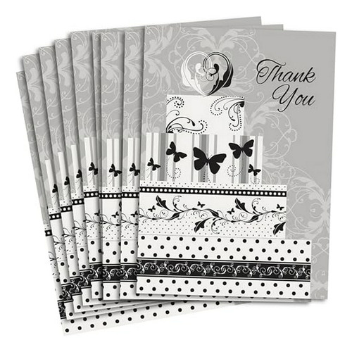 Tarjetas De Agradecimiento De Boda Victoriana, 8 Unidades