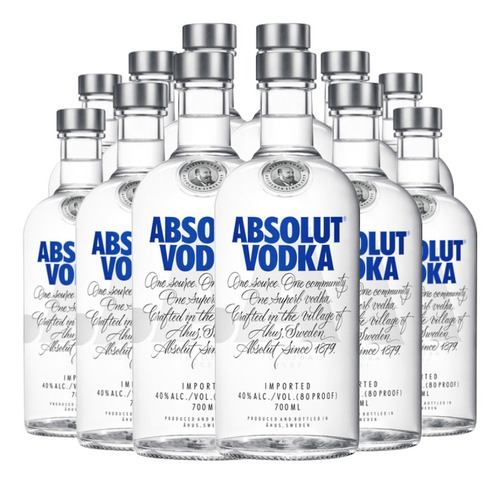 12 Vodka Absolut Original Blue