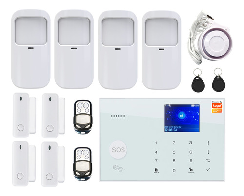 Kit Alarma 4g + Wifi App Tuya Smart Para Casa O Local