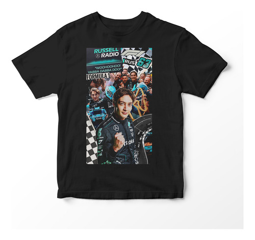 Playera Estampada Algodón Moda Manga Corta George Russel
