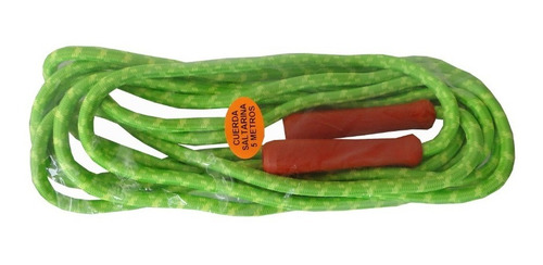 Imagen 2 de 3 de Cuerda Para Saltar 5 Mts Lazo Soga Adulto Econom Color Verde