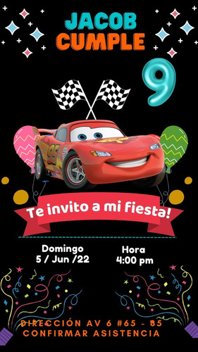 Invitación Digital Cars