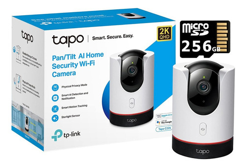 Cámara De Seguridad Tp-link Tapo C225 2k Rotatoria Sd 256gb