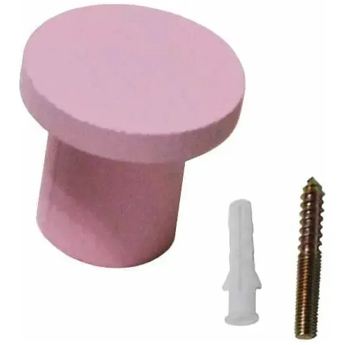 Gancho De Madeira Para Parede Cabide Para Roupas E Bolsas Cor Rosa