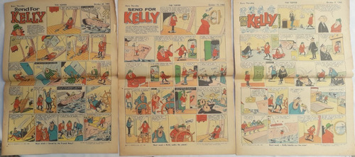 Lote X 3 Historieta Suplemento * Kelly * Ingles Rara Oct 66