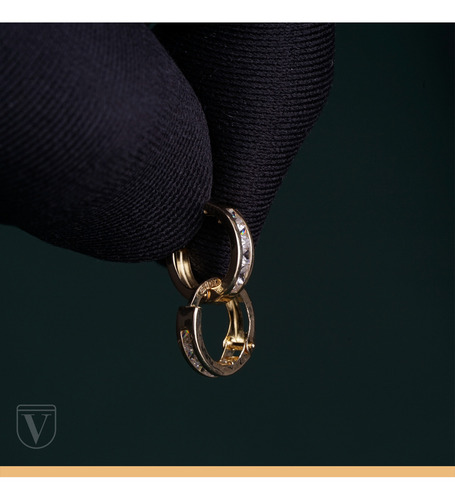 Aretes Huggie Arracadas Bebé Niña Oro 10k Sólido Mujer 10mm
