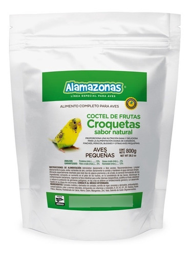 Croquetas Para Periquitos Y Canarios 1.6 Kg Alamazonas