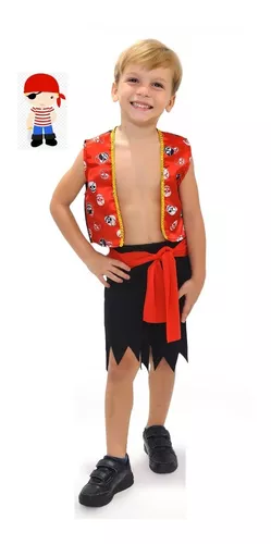 Fantasia Pirata Infantil Masculino Carnaval Halloween