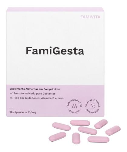 Famigesta Polivitamínico Completo Para Gestação (04 Semanas)