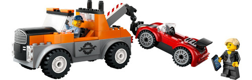 Lego City Camión Grúa Y Reparación Del Auto Deportivo 60435 101 City Great Vehicles